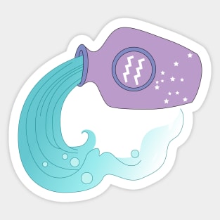 Aquarius (Light Purple) Sticker